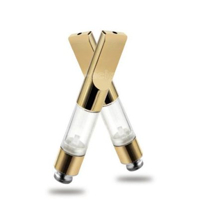 CBD THC Hemp Cartridges Thick Oil O pen CE3 atomizer Metal Gold Flat drip tips Vape Pen vapor wax Tank