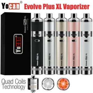 Authentic Yocan Evolve Plus XL Wax Vaporizer Kit Herbal QUAD Coils Vape Pen