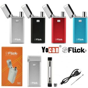 Yocan Flick Vaporizer 650mAh Wax CBD THC Hemp Oil connector 2in1 Atomizer Cartridges Caps proection Vape Pen