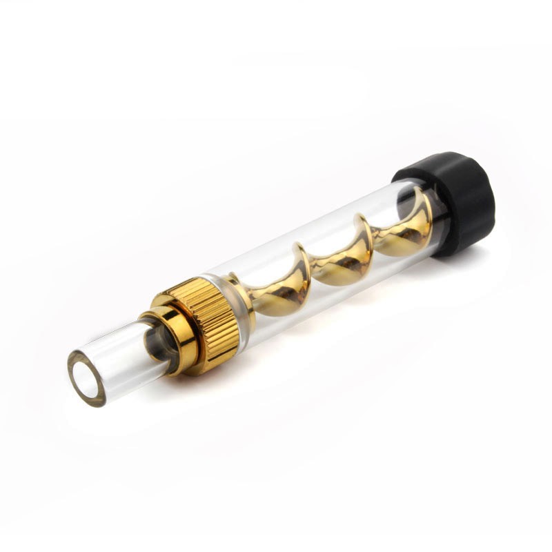 V12mini Kit Glass Metal Twisty Tobacco Pipe with Bubbler for