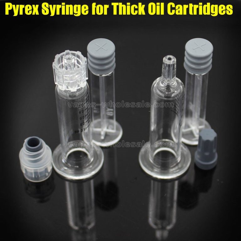 Luer Lock Pyrex Syringe Glass Tip Head 1ML Injector for CBD Hemp Oil