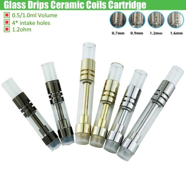 Gold Glass drip tips Ceramic