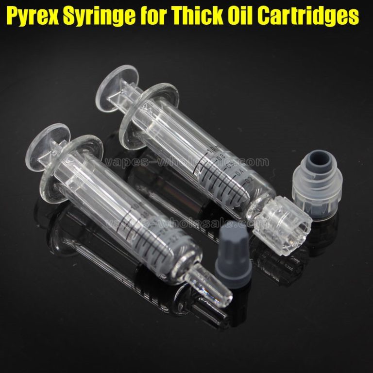 Luer Lock Pyrex Syringe Glass Tip Head 1ML Injector for CBD Hemp Oil