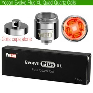 Yocan Evolve Plus XL Replaceable Quad Quartz Coils & Caps