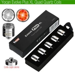 Yocan Evolve Plus XL Replaceable Quad Quartz Coils & Caps