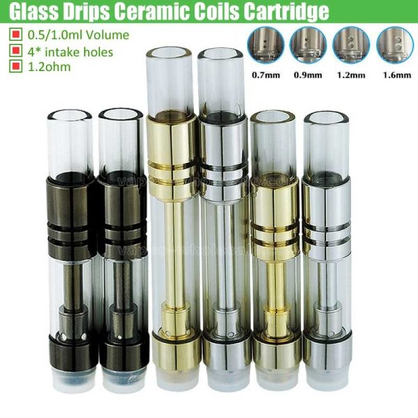 Gold Glass drip tips Ceramic