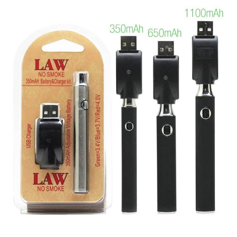 LAW 350mAh 650mAh 1100mAh Preheat vv battery charger kit no smoke for
