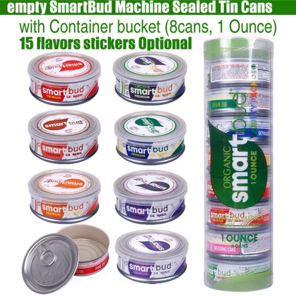 empty Smartbud Tin Cans