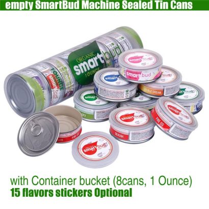 empty Smartbud Tin Cans