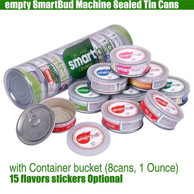 empty_smartbud_machine_sealed_tin_cans_15_flavors_smart_bud_carts_marijuana_cannabis_container_bucket_packaging_stickers_2_ empty Smartbud Tin Cans