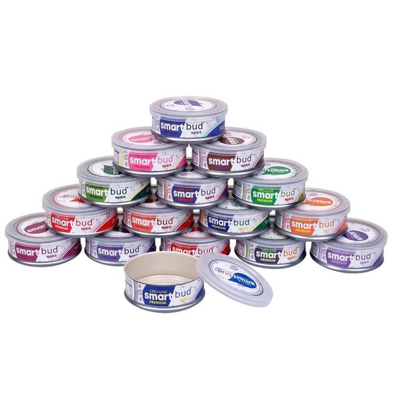 empty_smartbud_machine_sealed_tin_cans_15_flavors_smart_bud_carts_marijuana_cannabis_container_bucket_packaging_stickers_3_