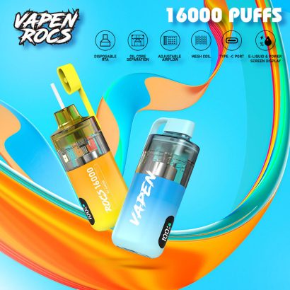 VAPEN ROCS PUFF 16K 16000 PUFFS Disposable Vape Refillbale OCS Oil Core Separation Vaposolo Razz Bar Refilling Tastfog VOZOL Vaper Wape factory wholesale