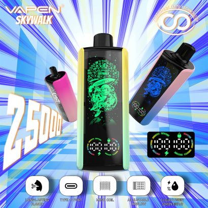 VAPEN-Skywalk-25000-25K-Puffs-Disposable-Vape-Consistent-Taste-Oil-and-Electricity-Display-Vapsolo-Super-RazzBar-Razz-Bar-15000-15K-Puff-Updated