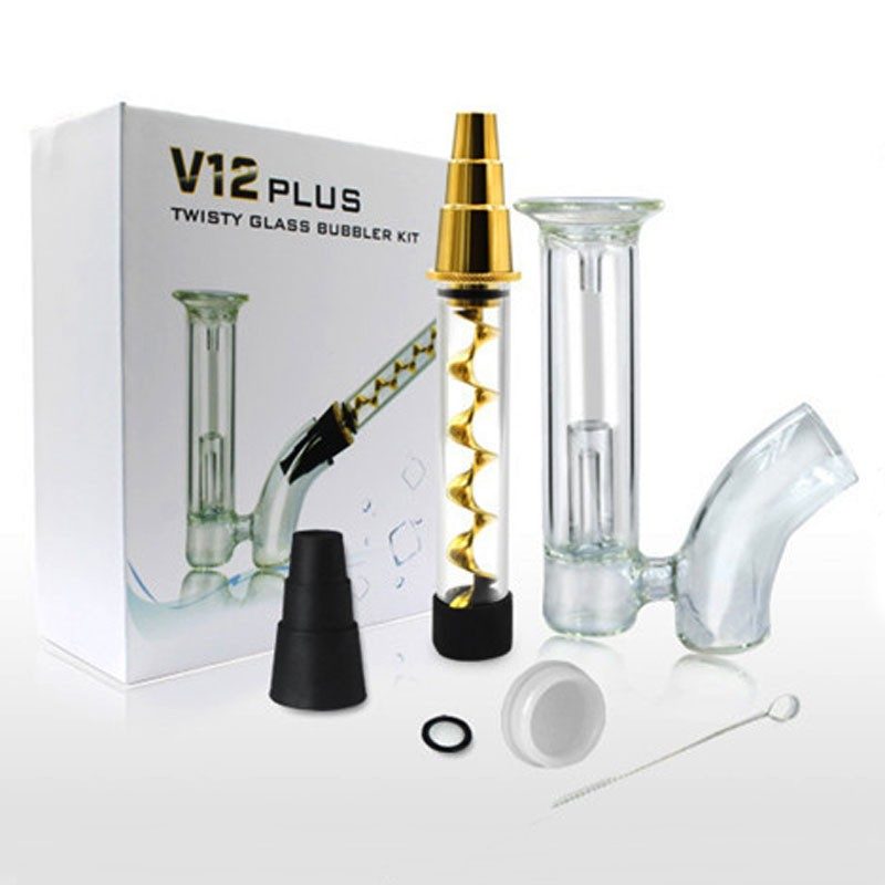 7 Pipe Dry Herb Kit V12 Plus Twisty Glass Blunt Style Glass Pipes Dry Her 3  In 1 Bongs Smoking 7PV8 Glass Tube From Hipipe_, $5.72